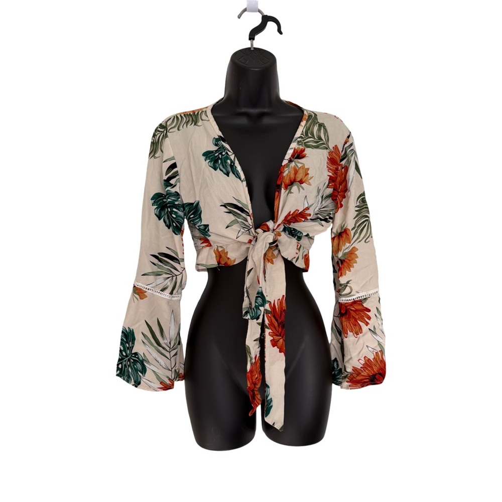 Floral Tie-Front Top
